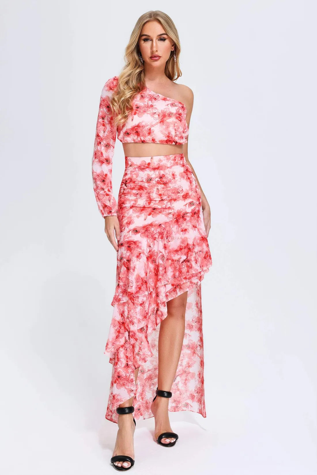 Rilea One Shoulder Printed Set