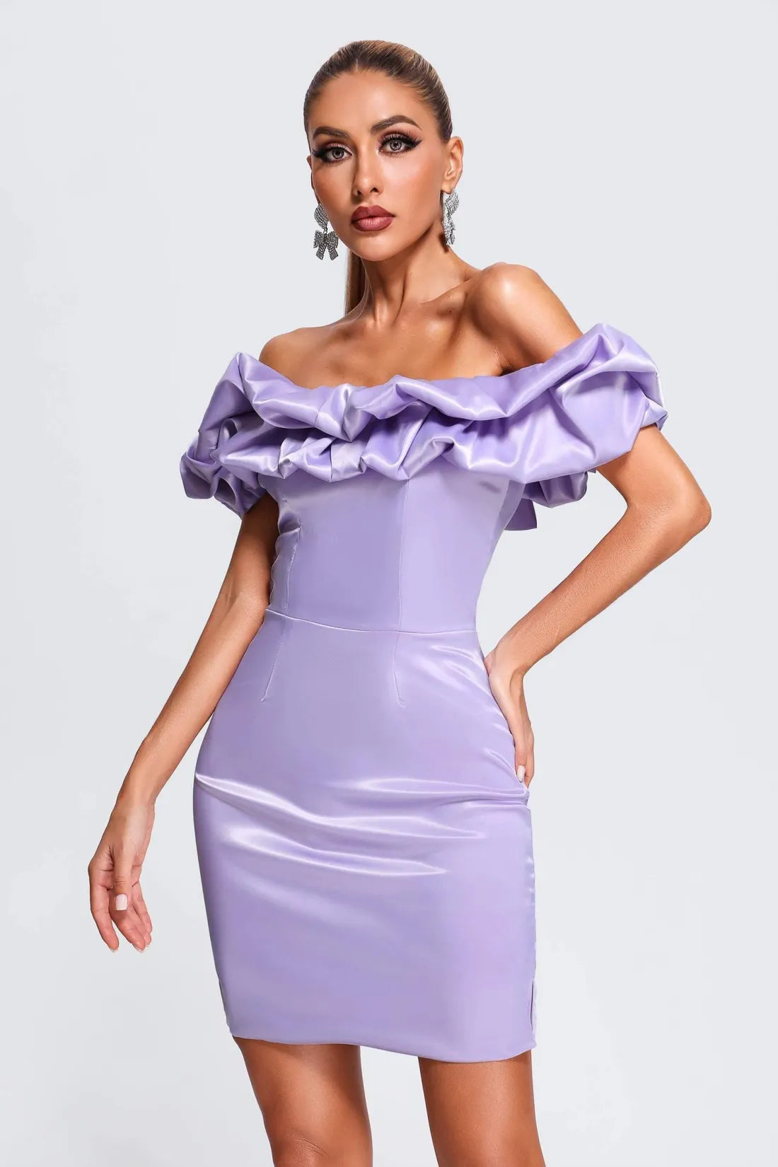 Rebecca Off Shoulder Mini Dress