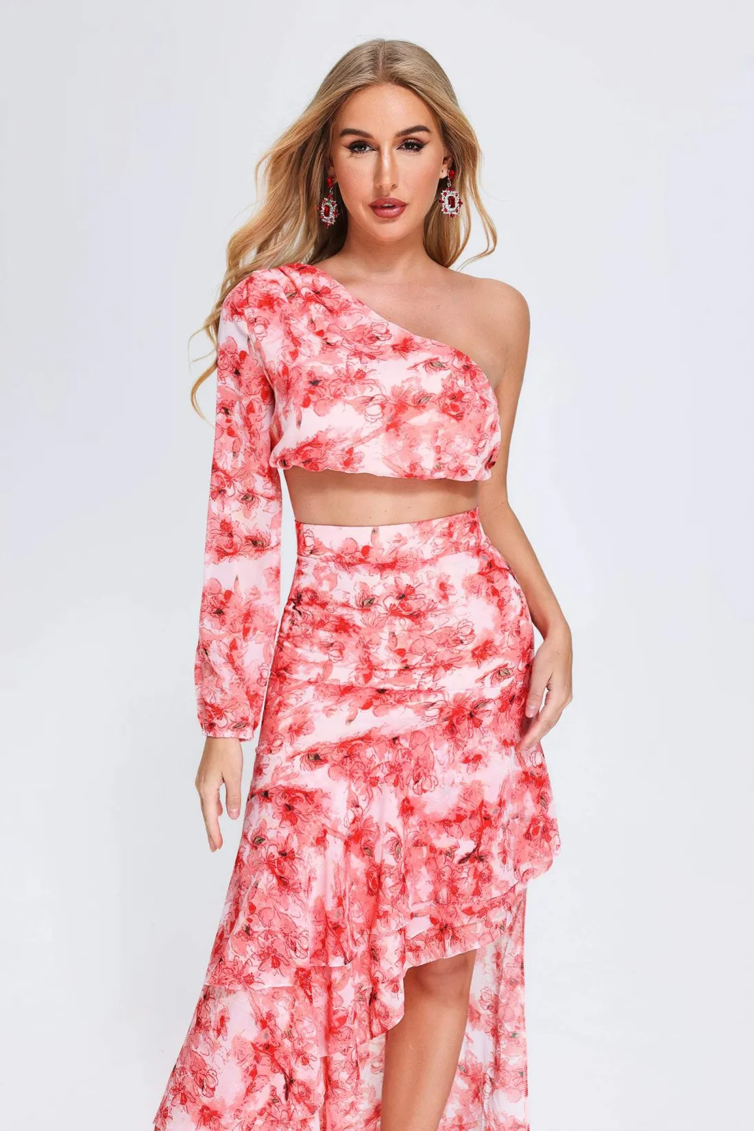 Rilea One Shoulder Printed Set