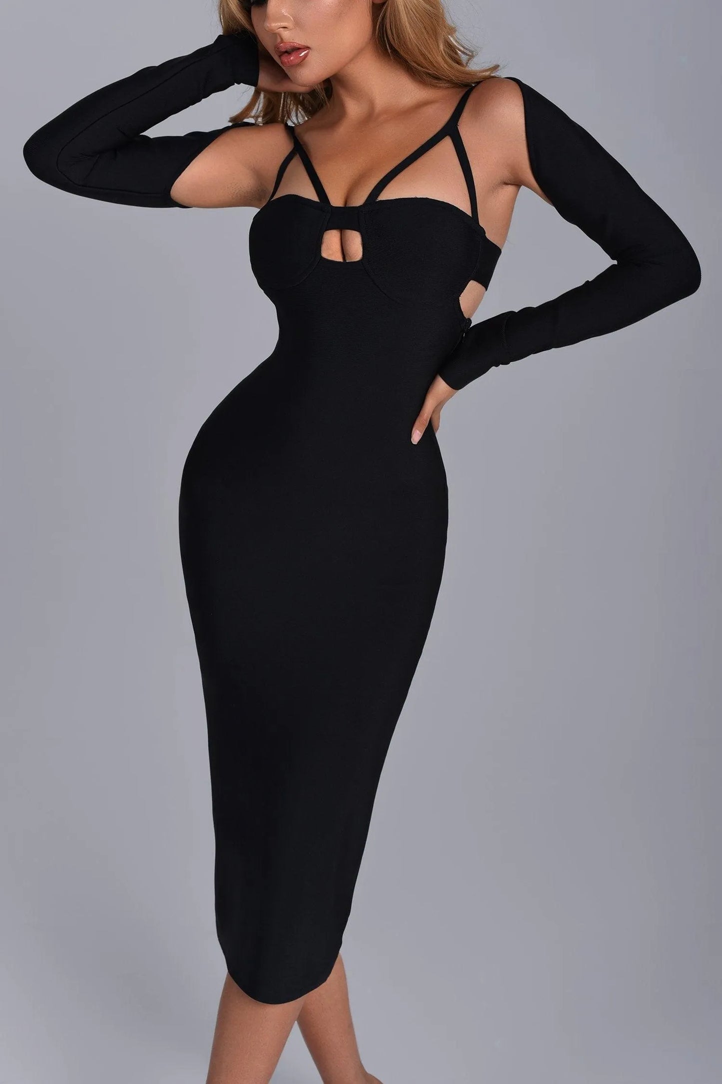 Anika Cutout Midi Bandage Dress