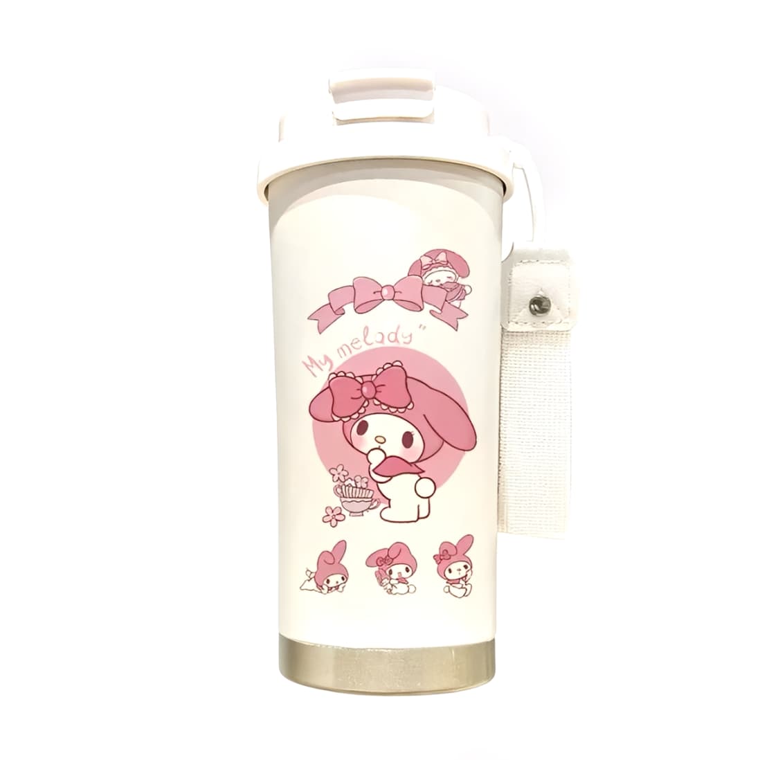 My Melody 316 stainless steel insulated tumbler with lid, portable large-capacity 530ml travel coffee mug