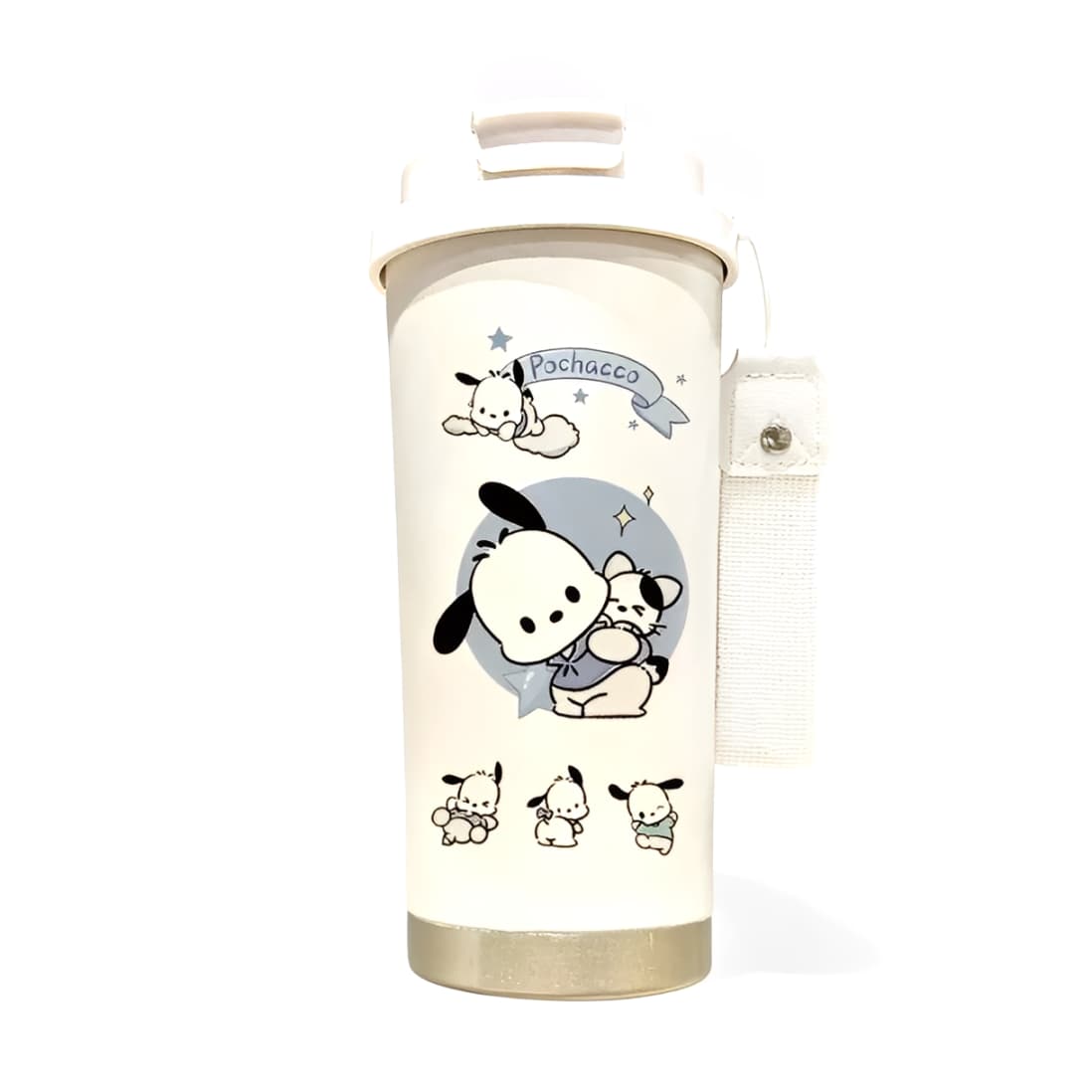 Pochacco 316 stainless steel insulated tumbler with lid, portable large-capacity 530ml travel coffee mug